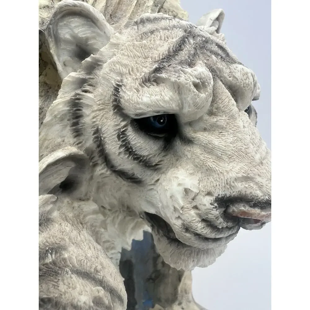 White Tiger Wine Bottle Holder Tiger Family Scenic Dramatic